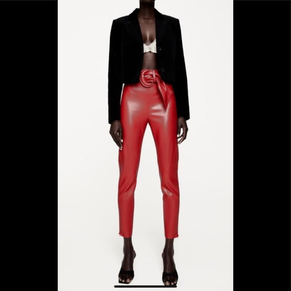 Zara faux leather pants